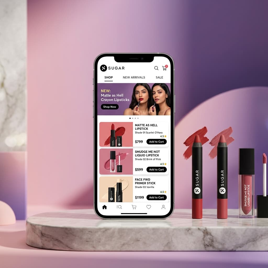 How Sugar Cosmetics Scaled to 10M+ Downloads: A Mobile-First D2C Case Study