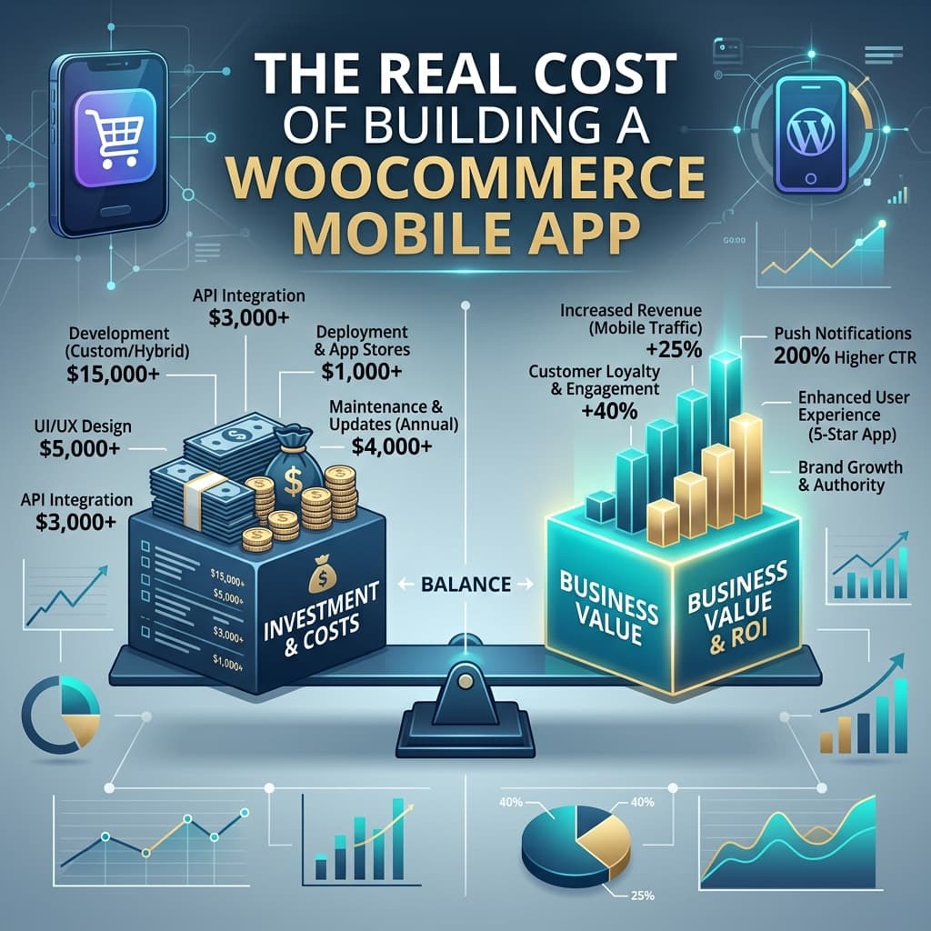 The Real Cost of Building a WooCommerce Mobile App in 2026