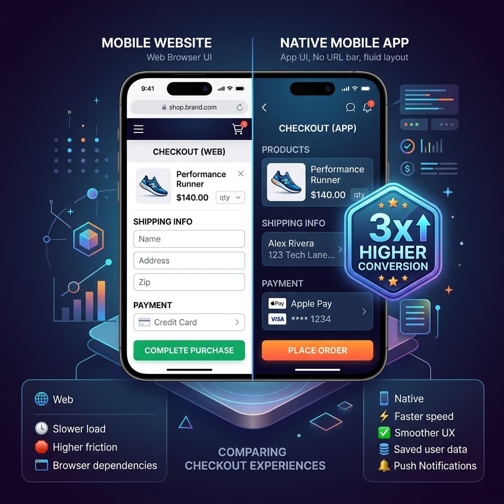 Why Mobile Apps Have 3x Higher Conversion Rates Than Mobile Websites