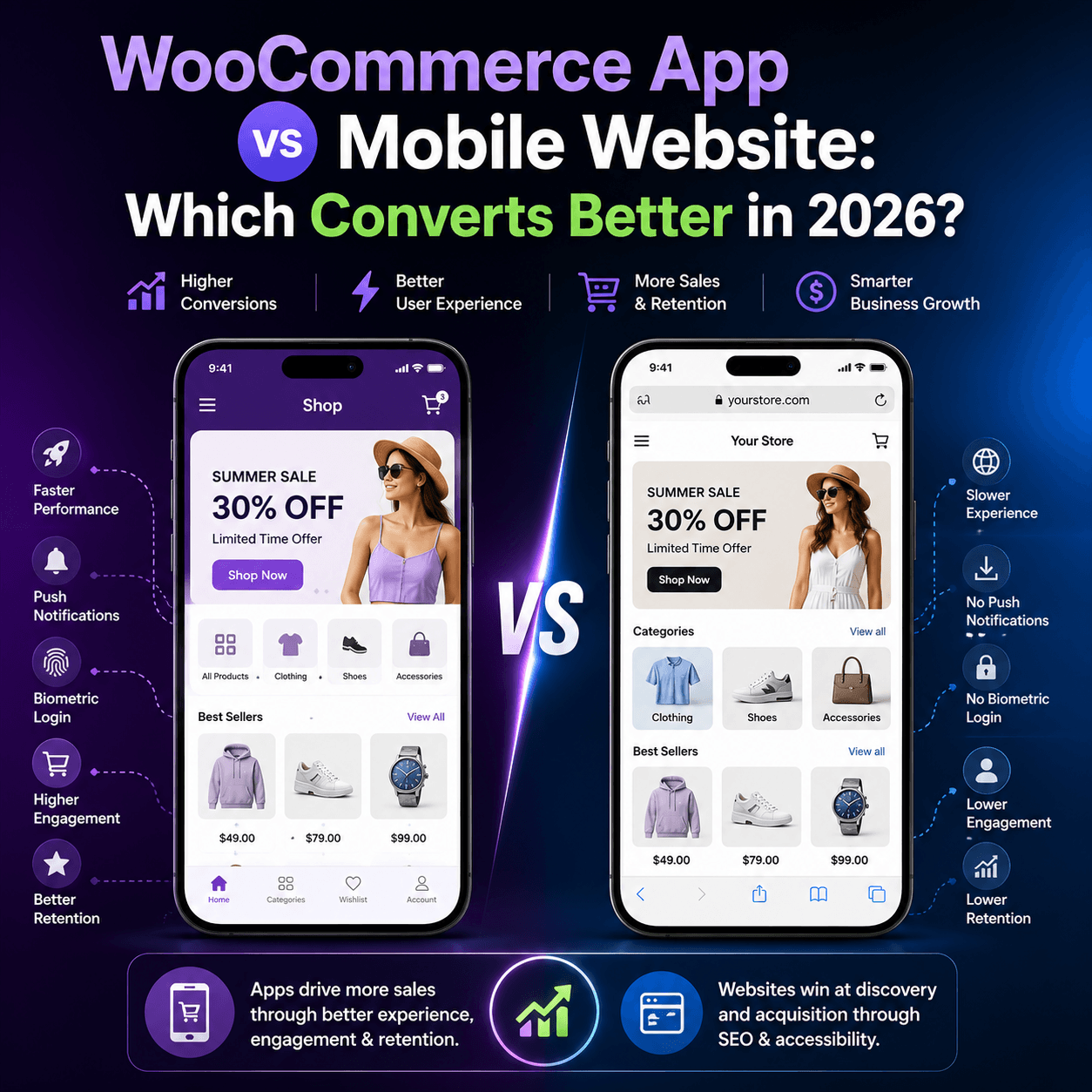WooCommerce App vs Mobile Website: Which Converts Better in 2026?
